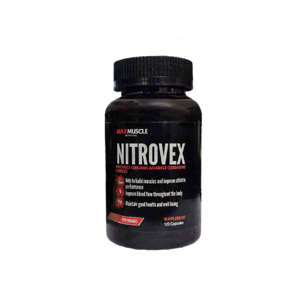 کپسول مکس نیترووکس مکس ماسل 120 عدد | Max Muscle Nitrovex 120 capsules