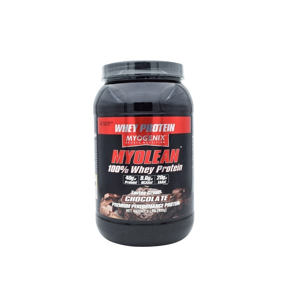 پودر پروتئین وی مایولین مایوجنیکس 908 گرمی | MYOLEAN 100% WHEY PROTEIN MYOGENIX