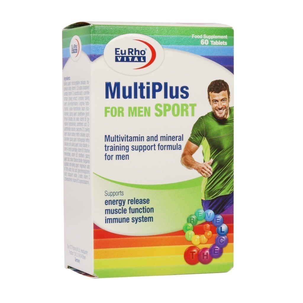 قرص مولتی پلاس فور من اسپرت یوروویتال 60 عدد | Eurhovital Multiplus For Men Sport 60 Tablets