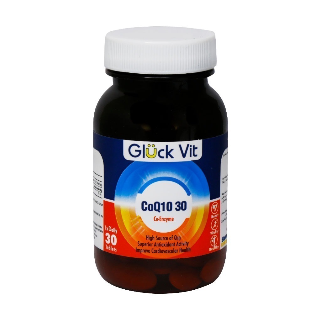 کوکیوتن 30 میلی گرم گلوک ویت 30 عدد | Gluck Vit CoQ10 30 Mg 30 F.C Tablets