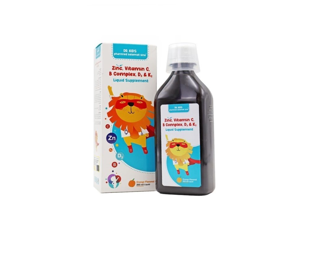 شربت زینک و ویتامین ب کمپلکس و سی و د3 و کا2 | Zinc And Vitamin C And B Complex And D3 And K2 Liquid Supplement